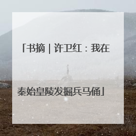 书摘｜许卫红：我在秦始皇陵发掘兵马俑