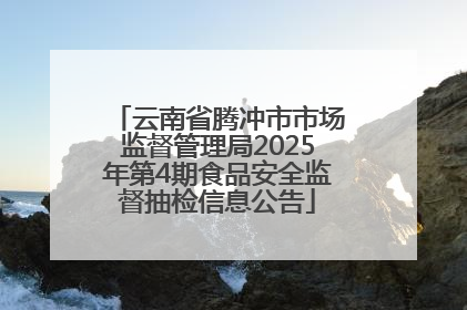 云南省腾冲市市场监督管理局2025年第4期食品安全监督抽检信息公告