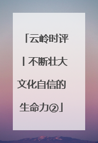 云岭时评丨不断壮大文化自信的生命力②