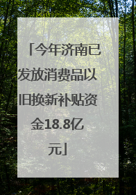 今年济南已发放消费品以旧换新补贴资金18.8亿元