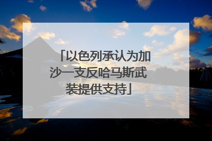 以色列承认为加沙一支反哈马斯武装提供支持