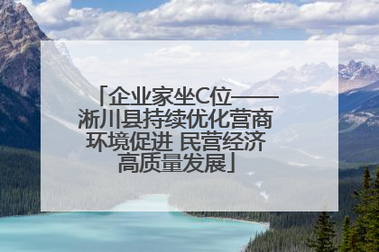 企业家坐C位——淅川县持续优化营商环境促进 民营经济高质量发展
