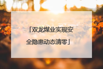 双龙煤业实现安全隐患动态清零