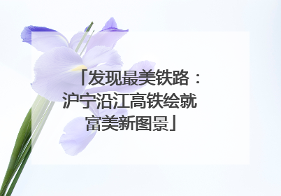 发现最美铁路：沪宁沿江高铁绘就富美新图景