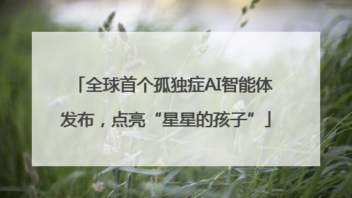 全球首个孤独症AI智能体发布，点亮“星星的孩子”