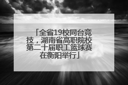 全省19校同台竞技，湖南省高职院校第二十届职工篮球赛在衡阳举行