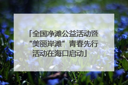 全国净滩公益活动暨“美丽岸滩”青春先行活动在海口启动