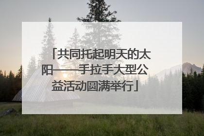 共同托起明天的太阳——手拉手大型公益活动圆满举行
