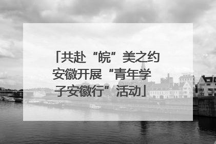 共赴“皖”美之约 安徽开展“青年学子安徽行”活动