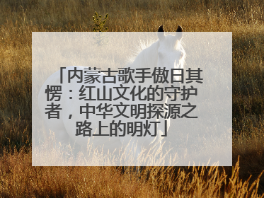 内蒙古歌手傲日其愣：红山文化的守护者，中华文明探源之路上的明灯