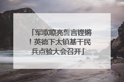 军歌嘹亮誓言铿锵！英德下太镇基干民兵点验大会召开