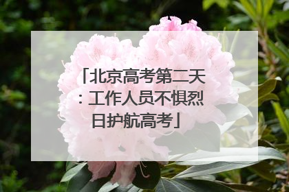 北京高考第二天：工作人员不惧烈日护航高考