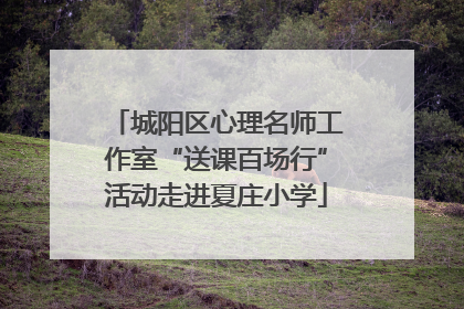 城阳区心理名师工作室“送课百场行”活动走进夏庄小学