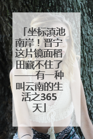 坐标滇池南岸！晋宁这片镜面稻田藏不住了——有一种叫云南的生活之365天