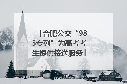 合肥公交“985专列”为高考考生提供接送服务