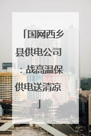 国网西乡县供电公司：战高温保供电送清凉