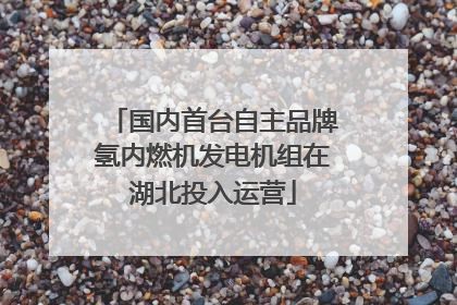 国内首台自主品牌氢内燃机发电机组在湖北投入运营