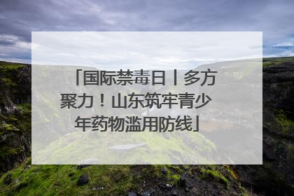 国际禁毒日丨多方聚力！山东筑牢青少年药物滥用防线