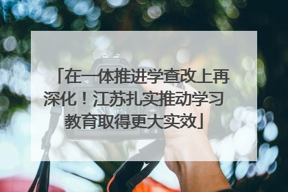 在一体推进学查改上再深化！江苏扎实推动学习教育取得更大实效