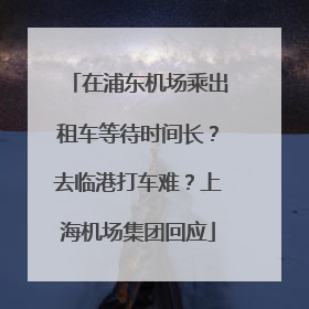 在浦东机场乘出租车等待时间长？去临港打车难？上海机场集团回应