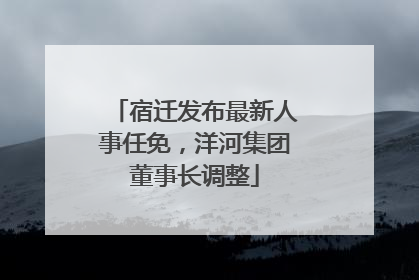 宿迁发布最新人事任免，洋河集团董事长调整