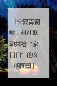 宁夏青铜峡：村社联动共绘“家门口”的文明图景