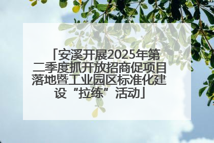 安溪开展2025年第二季度抓开放招商促项目落地暨工业园区标准化建设“拉练”活动