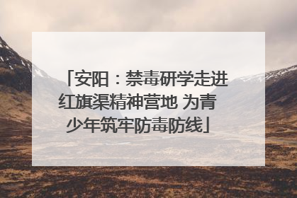 安阳：禁毒研学走进红旗渠精神营地 为青少年筑牢防毒防线