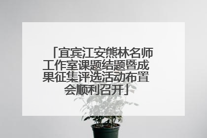 宜宾江安熊林名师工作室课题结题暨成果征集评选活动布置会顺利召开