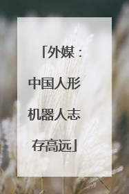 外媒：中国人形机器人志存高远