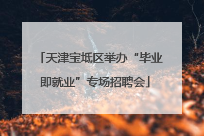 天津宝坻区举办“毕业即就业”专场招聘会