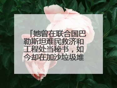 她曾在联合国巴勒斯坦难民救济和工程处当秘书，如今却在加沙垃圾堆中找吃的