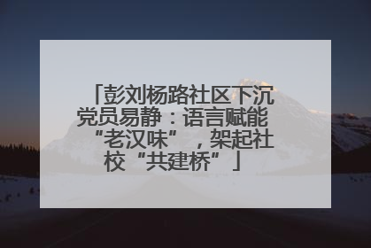 彭刘杨路社区下沉党员易静：语言赋能“老汉味”，架起社校“共建桥”