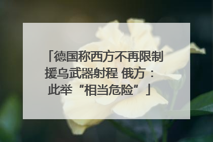 德国称西方不再限制援乌武器射程 俄方：此举“相当危险”