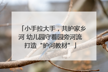 小手拉大手，共护家乡河 幼儿园守着园旁河流打造“护河教材”