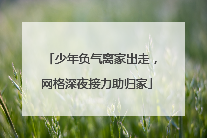 少年负气离家出走，网格深夜接力助归家