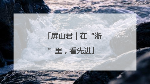屏山君｜在“浙”里，看先进