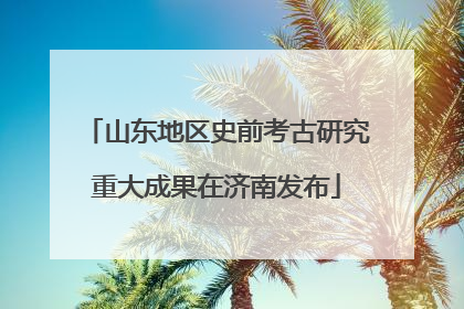 山东地区史前考古研究重大成果在济南发布
