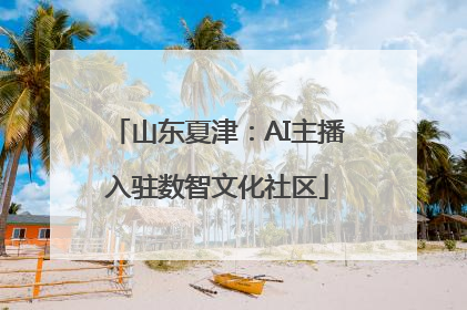 山东夏津：AI主播入驻数智文化社区