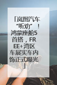 岚图汽车“听劝”！鸿蒙座舱5首搭，FREE+湾区车展实车内饰正式曝光