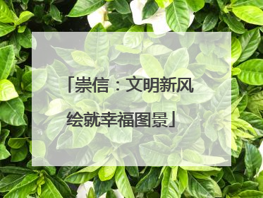 崇信：文明新风绘就幸福图景