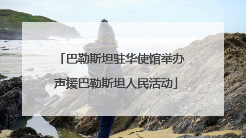 巴勒斯坦驻华使馆举办声援巴勒斯坦人民活动
