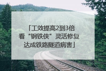 工效提高2到3倍 看“钢铁侠”灵活修复达成铁路隧道病害