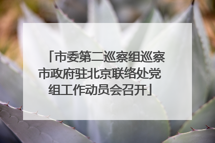市委第二巡察组巡察市政府驻北京联络处党组工作动员会召开