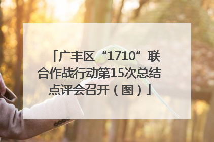 广丰区“1710”联合作战行动第15次总结点评会召开（图）