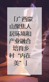 广西蒙山聚焦人居环境和产业融合 培育乡村“内在美”