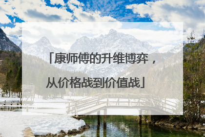 康师傅的升维博弈，从价格战到价值战