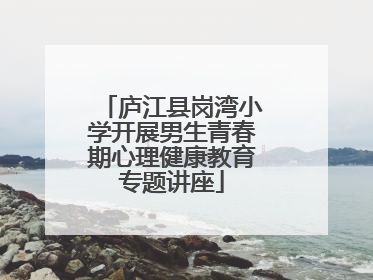 庐江县岗湾小学开展男生青春期心理健康教育专题讲座