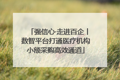 强信心·走进百企丨数智平台打通医疗机构小额采购高效通道