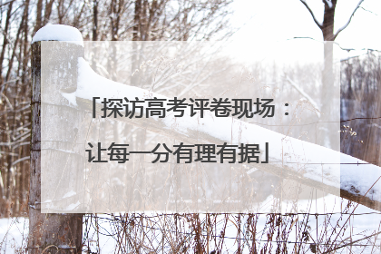 探访高考评卷现场：让每一分有理有据